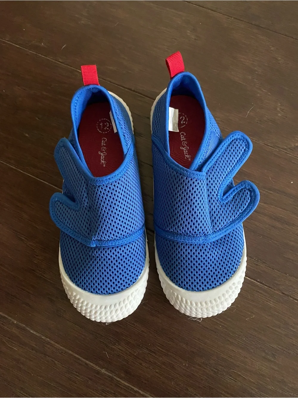 Kids Blue Mesh water shoes with Velcro Strap